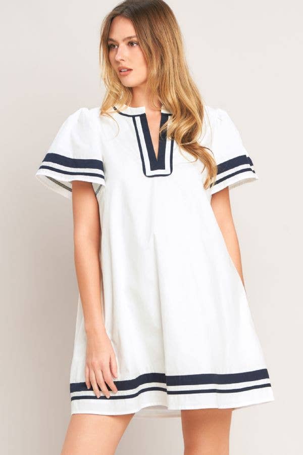 A solid woven mini dress - ID23403