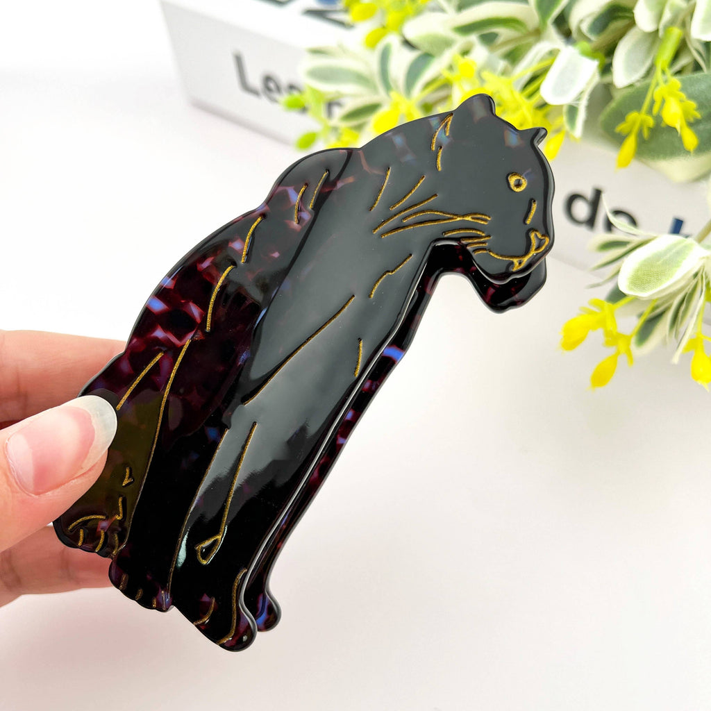 Jaguar Hair Clip,Animal Acetate Claw Clip