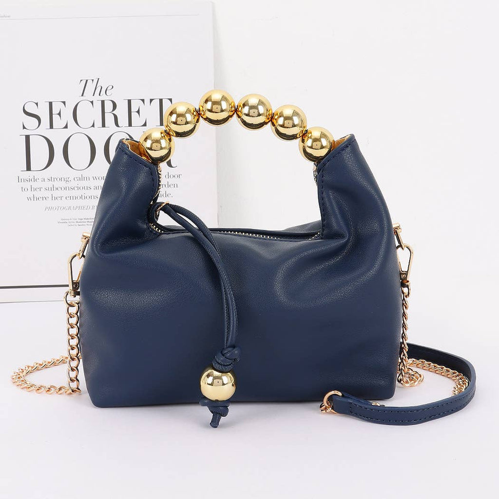 Faux Leather CCB Ball Handle Bag