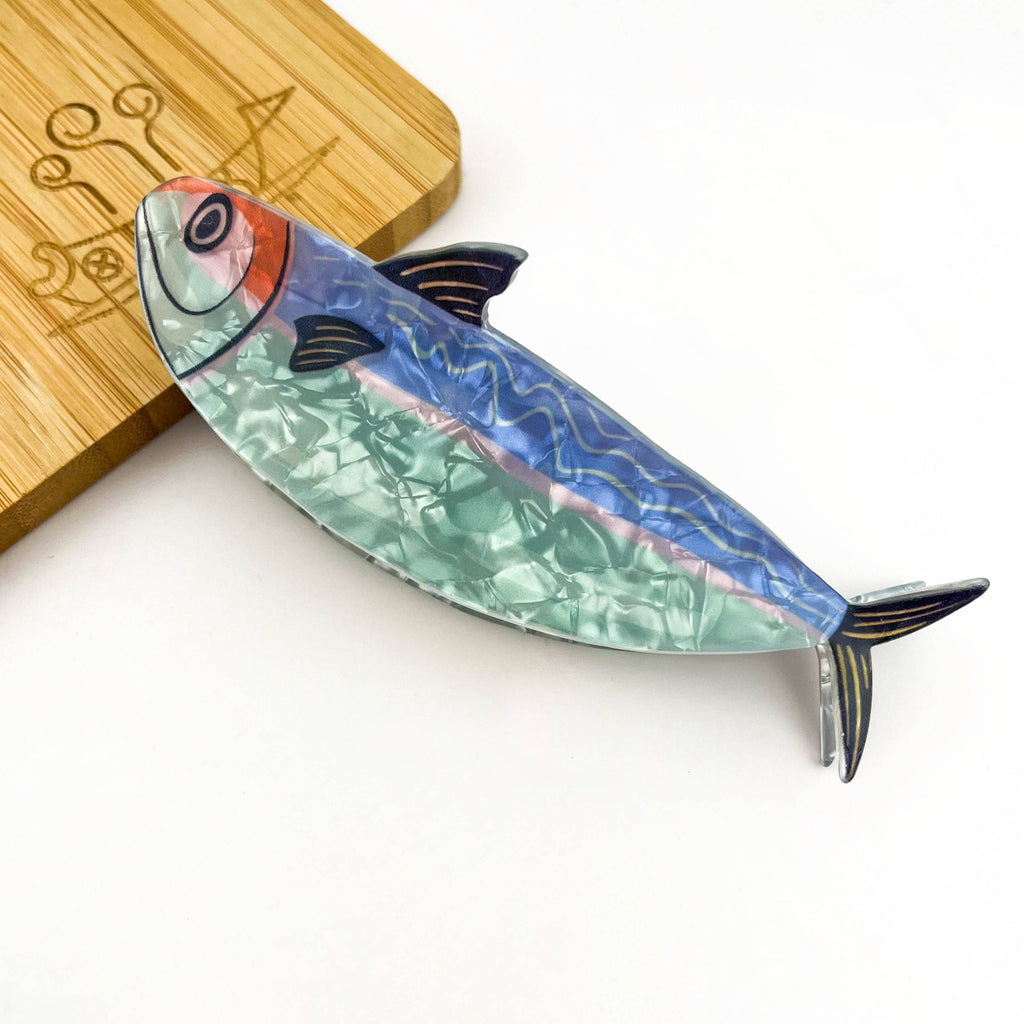Multicolor Striped Sardine Hair Claw Clip