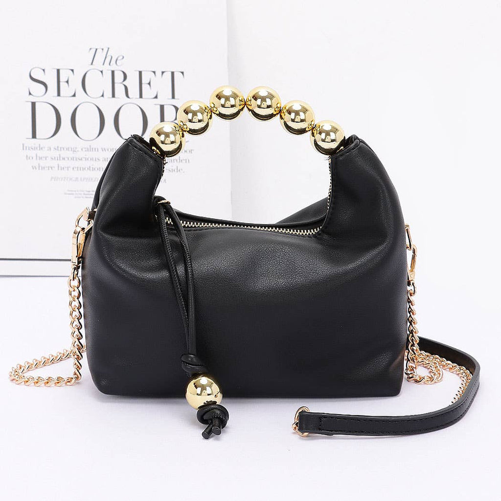 Faux Leather CCB Ball Handle Bag