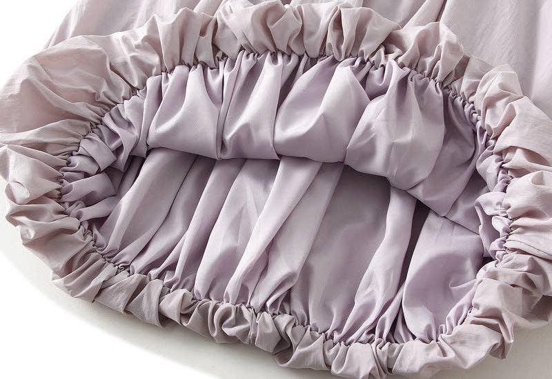 High Waist Paperbag Lantern Skirt – Women's Midi Skirt