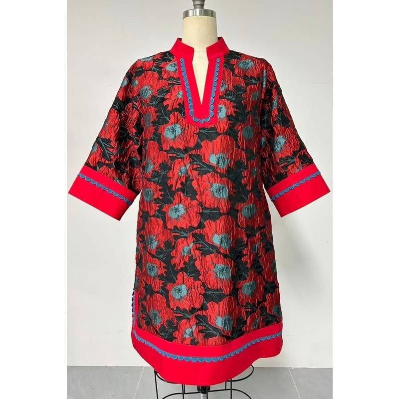 NEW Floral Jacquard Dress