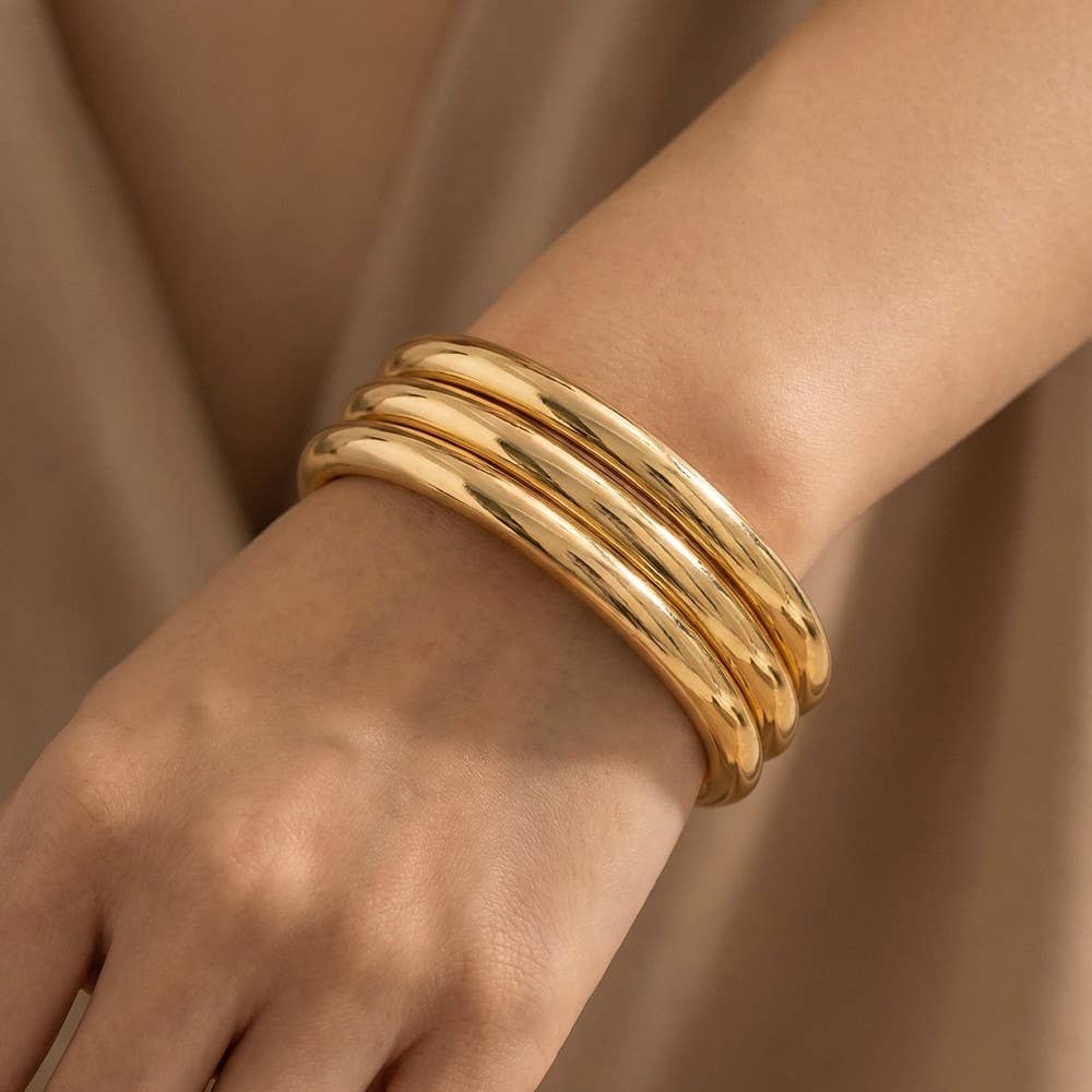 Metallic Triple Bangle Bracelet