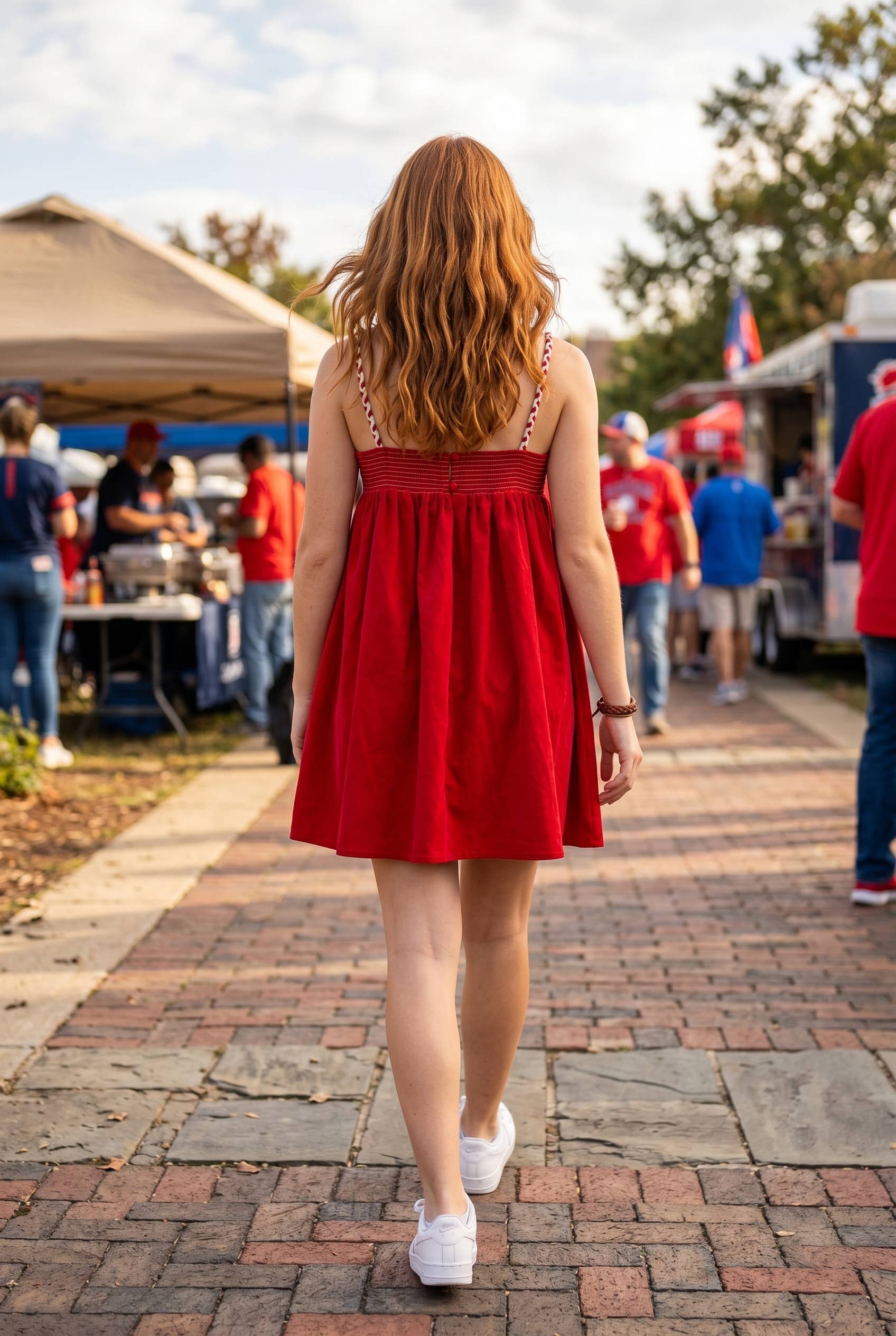 Tube Mini Dress With Mixed Color Cord Strap