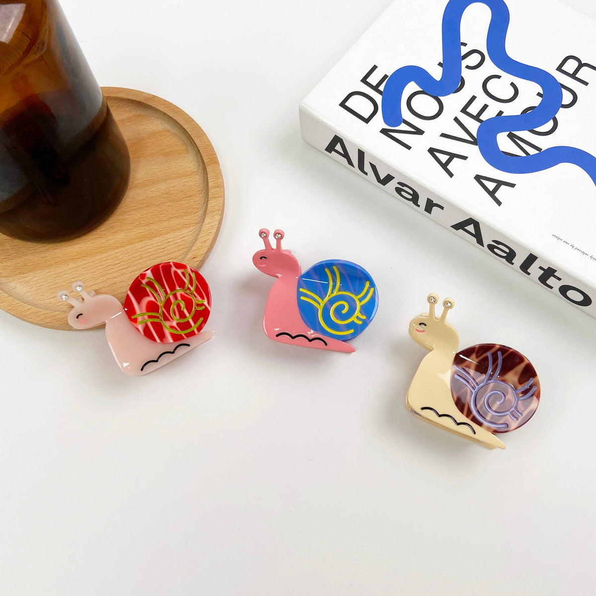 Cartoon Snail Hair Clip Acetate Animal Claw Clips