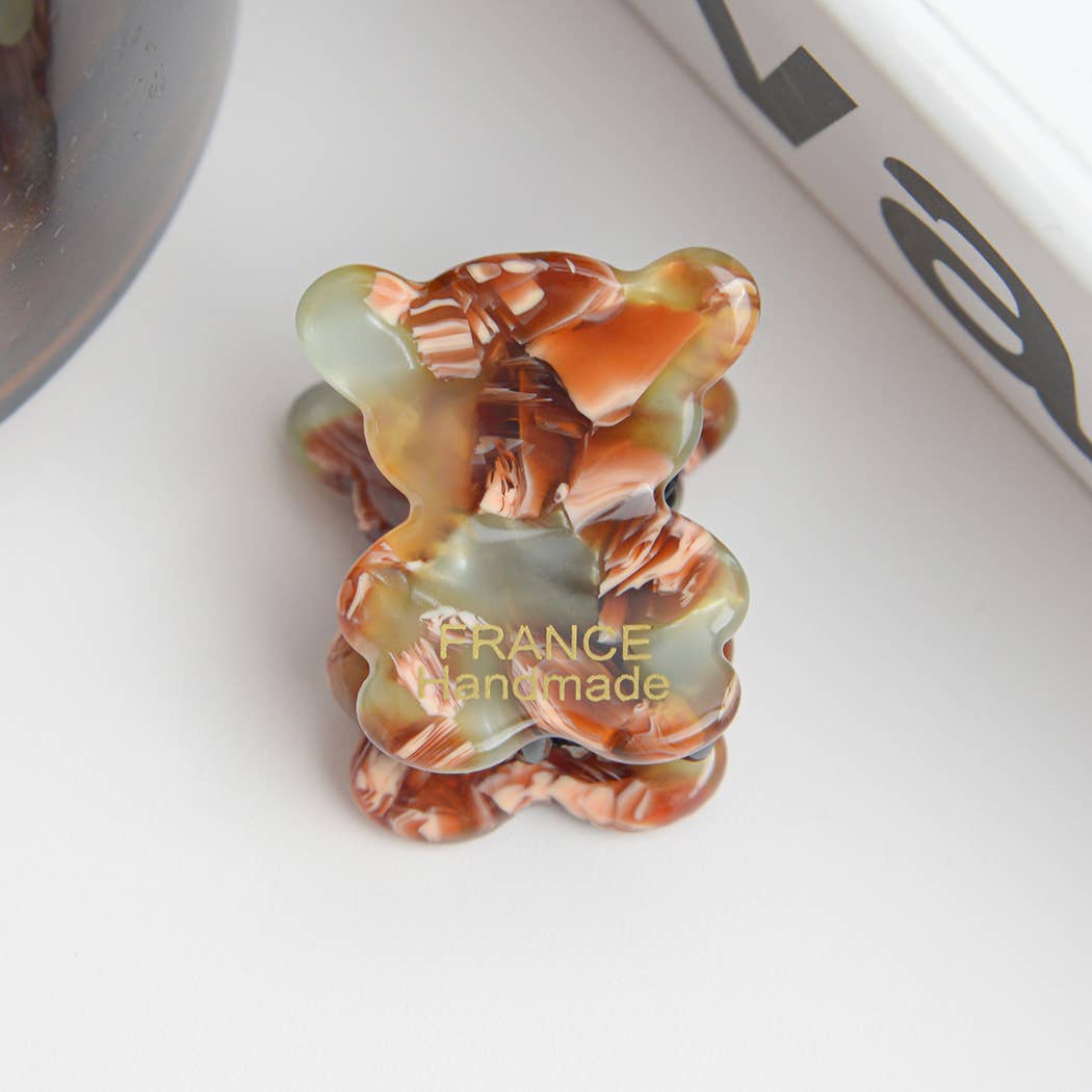 Acetate Mini Cute Cat and Bear Hair Clip