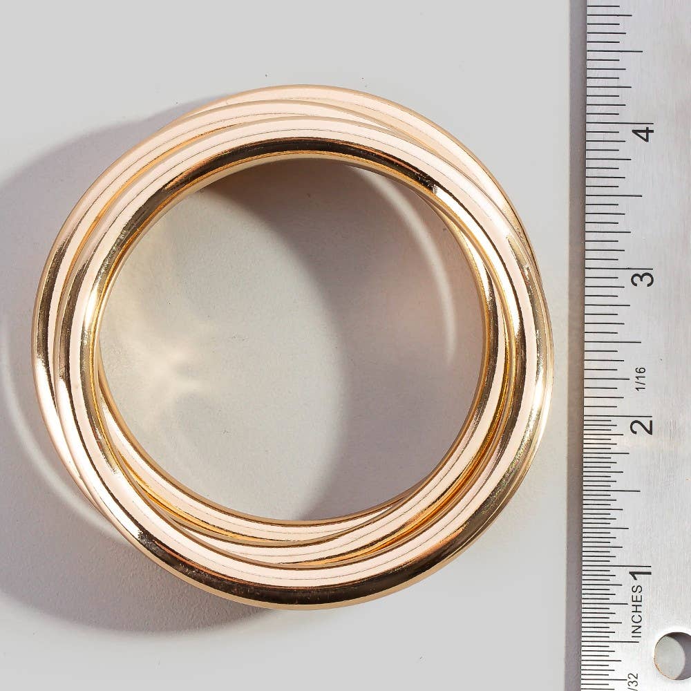 Metallic Triple Bangle Bracelet