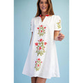 NEW Floral Embroidered V-Neck Dress