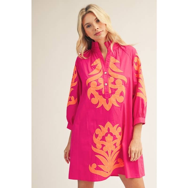 NEW floral applique shift dress