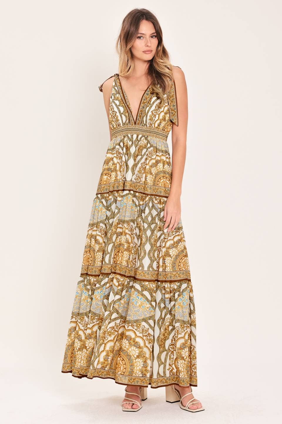 A printed woven maxi dress - ID23975