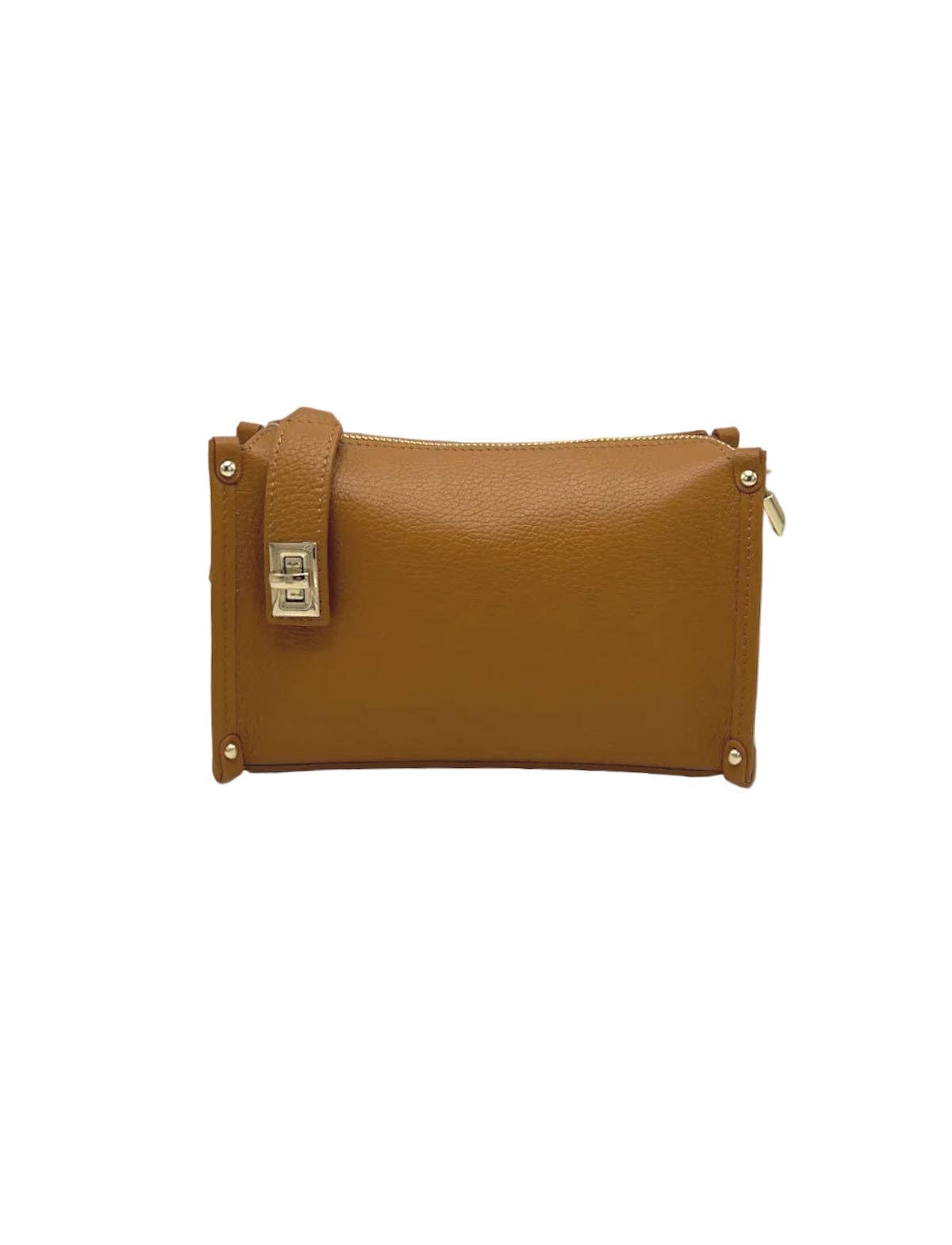Genuine Leather Boxy Crossbody Bag, Made in Italy, art. 112759