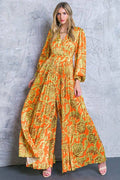A printed satin jumpsuit - IP8016