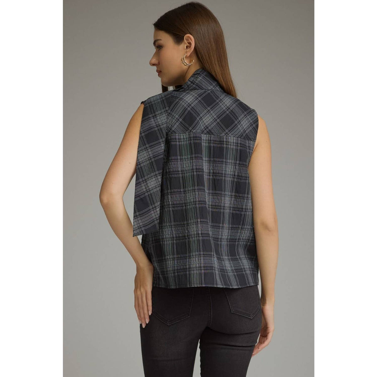 NEW Plaid sleeveless top