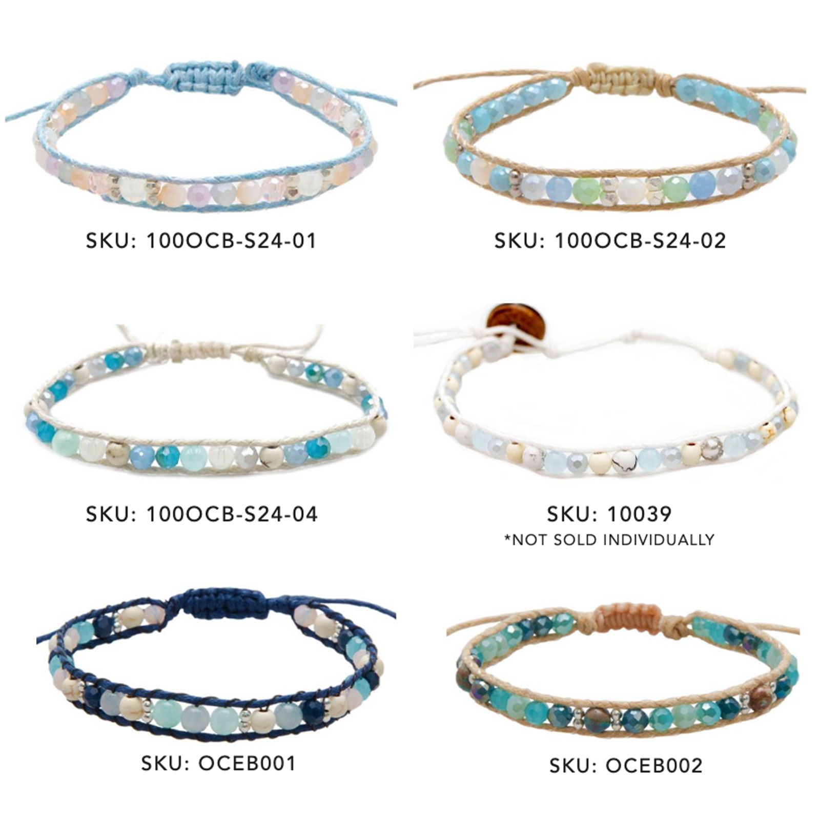 Ocean Bracelets (10 Pack Assortment)