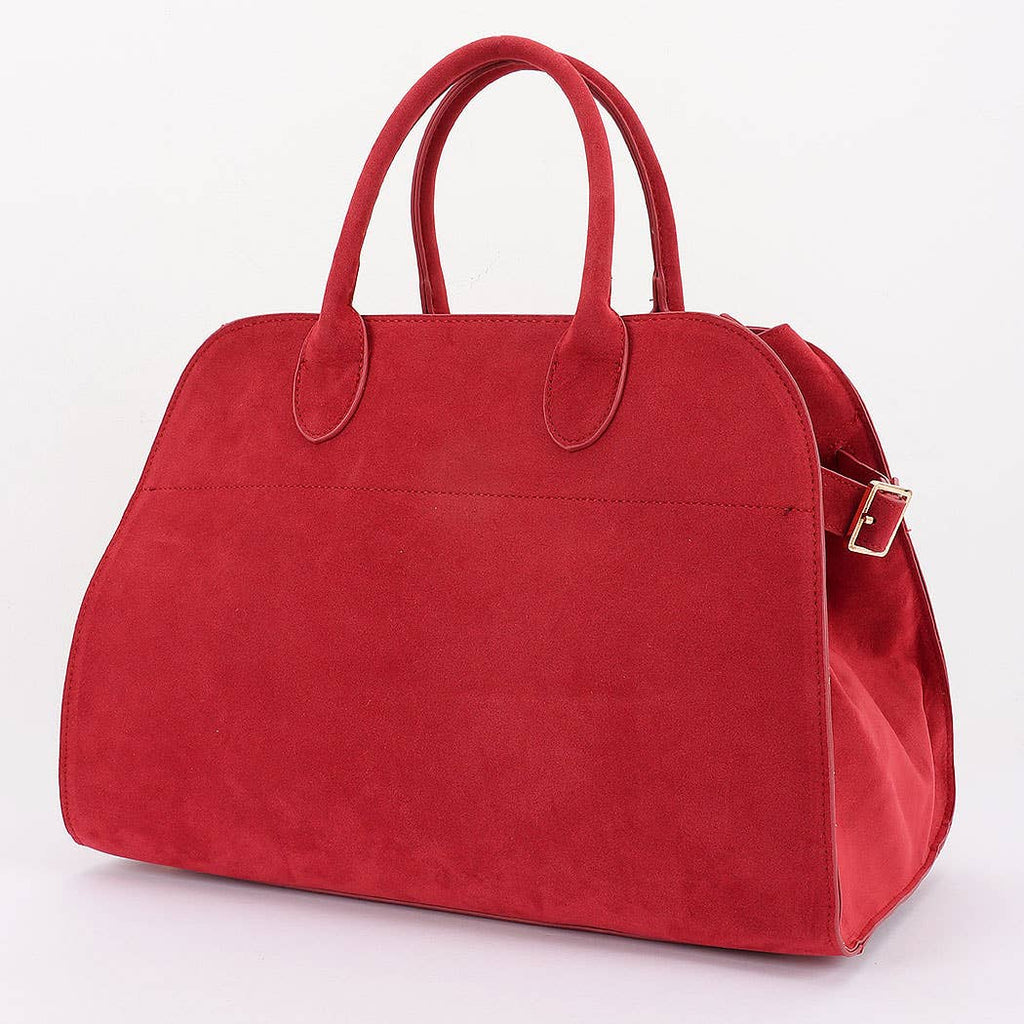 Faux Suede Tote Bag