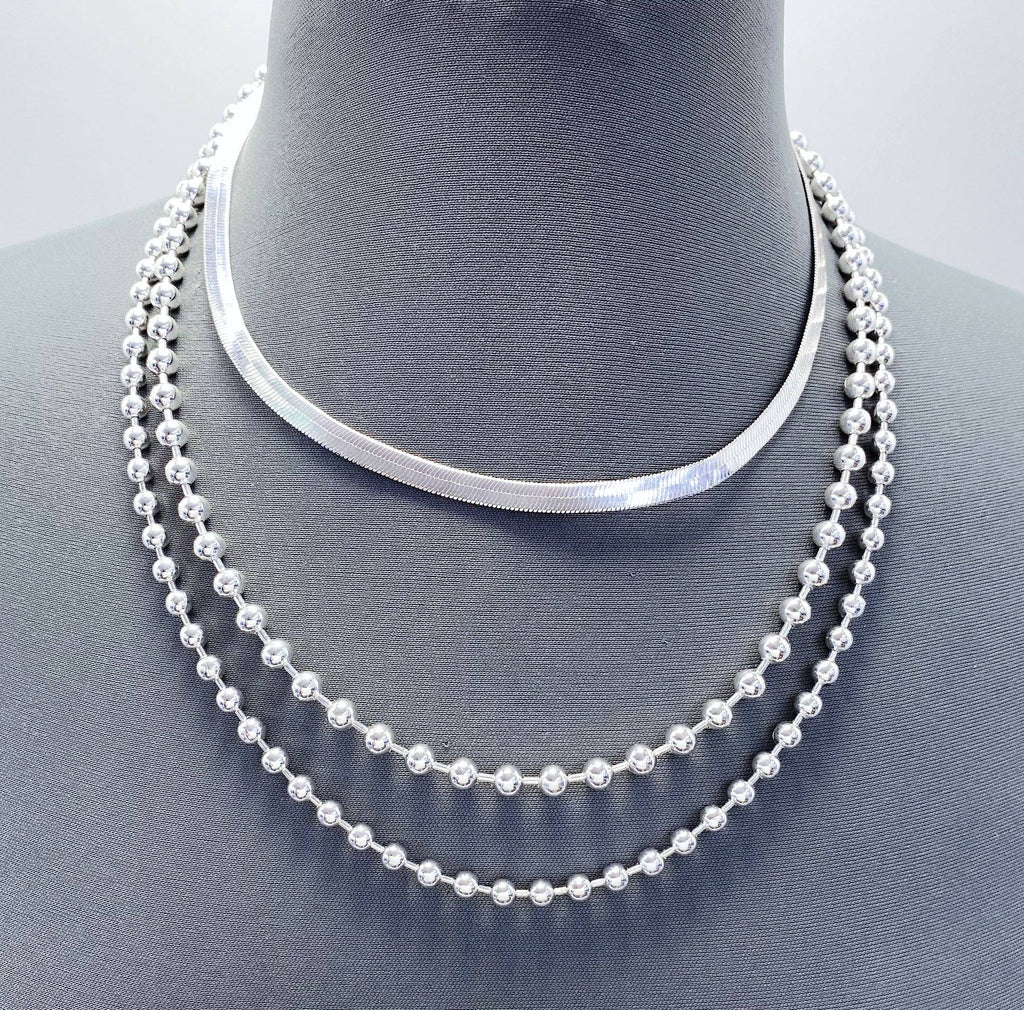N0012 | Sleek Duo Chain Necklace | 25N1044