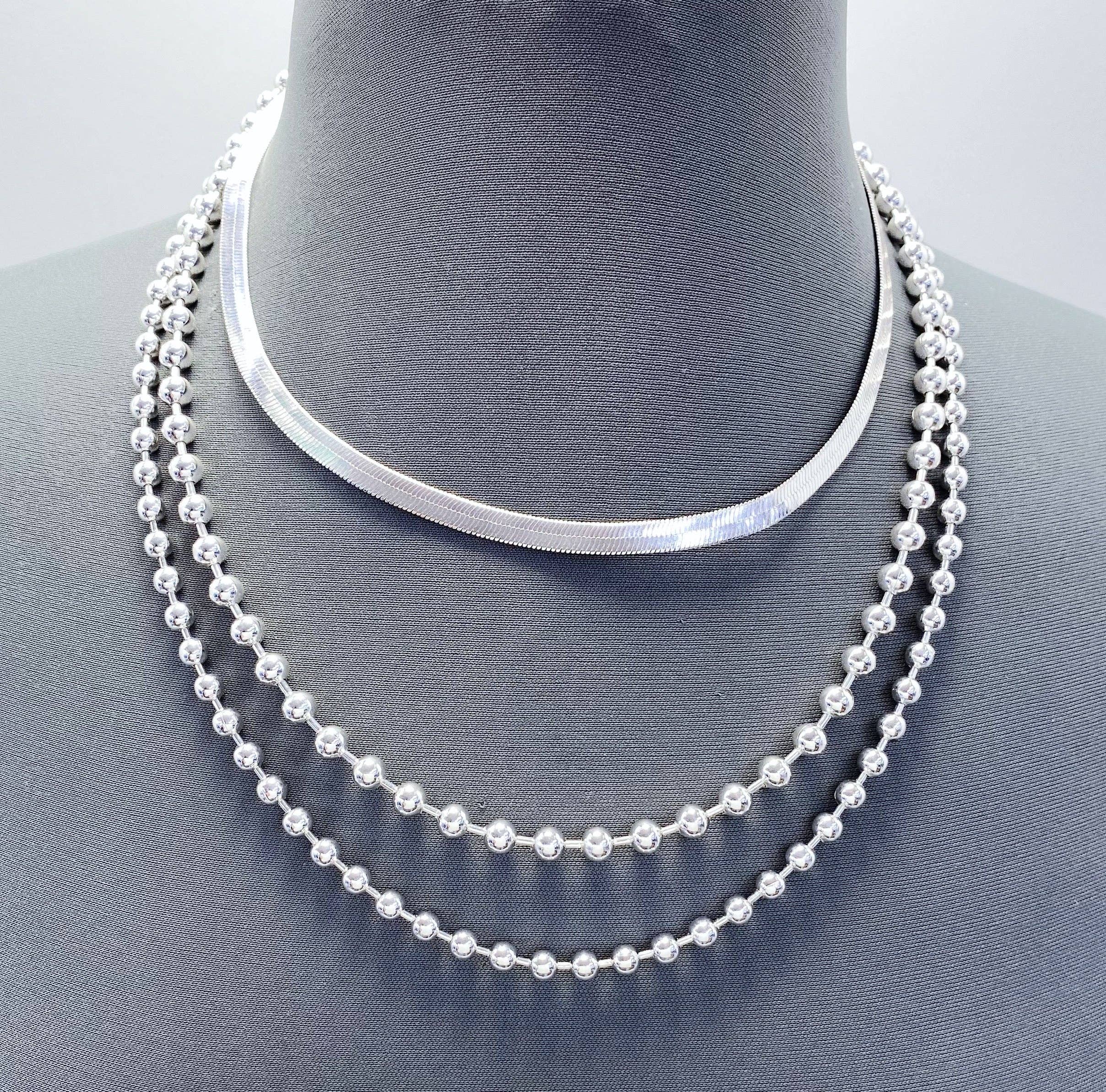 N0012 | Sleek Duo Chain Necklace | 25N1044
