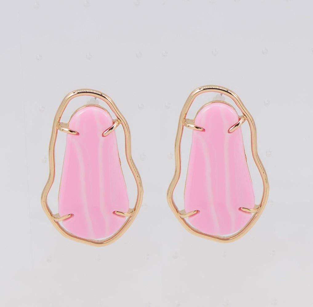 E0304 | Abstract Contour Stud Earrings | 25E6609