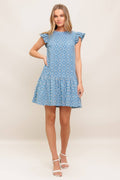 A woven eyelet babydoll dress - ID22788