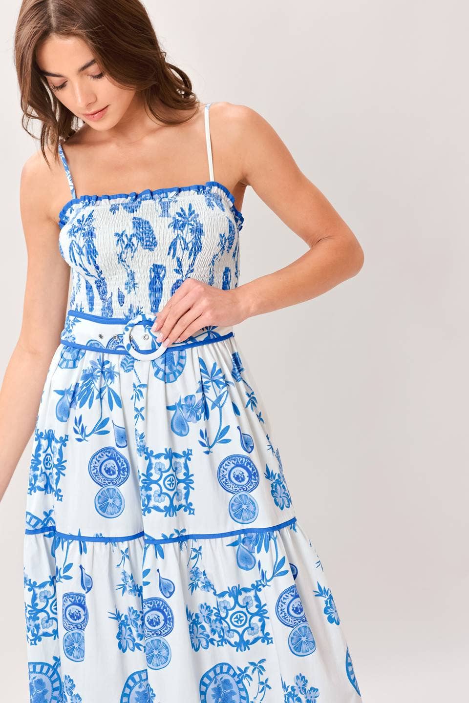 A printed woven maxi dress - ID23480