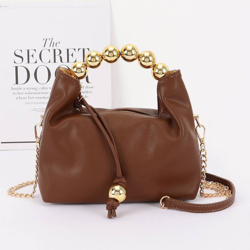Faux Leather CCB Ball Handle Bag