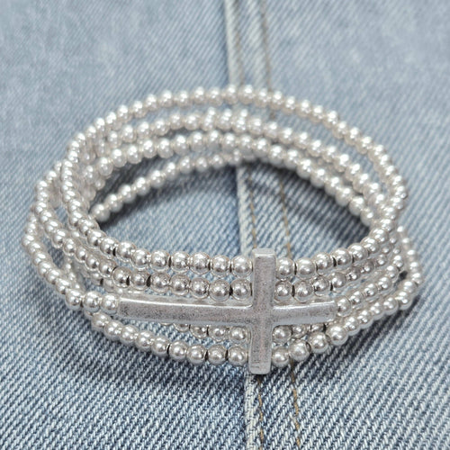 B0210 QB2173 Cross Stretchable Bracelet
