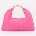 Metallic Top Handle Hobo Bag