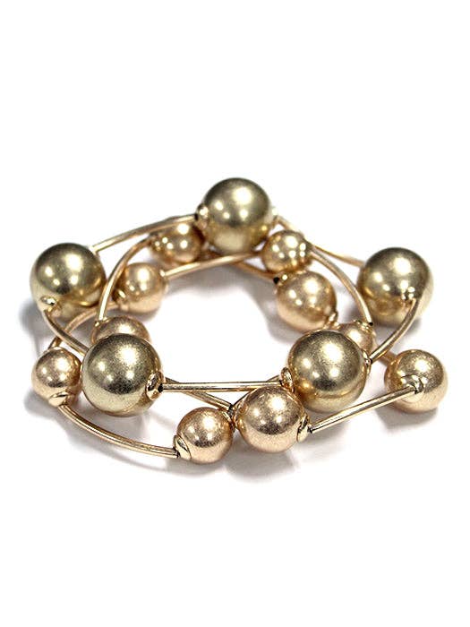 B0393 | Modern Bead Coil Bracelet | TB9233
