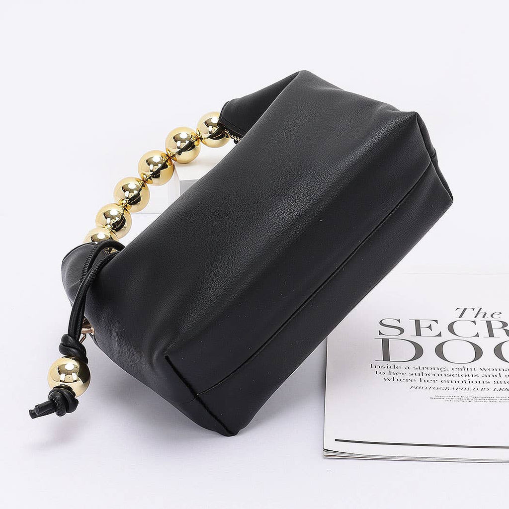 Faux Leather CCB Ball Handle Bag
