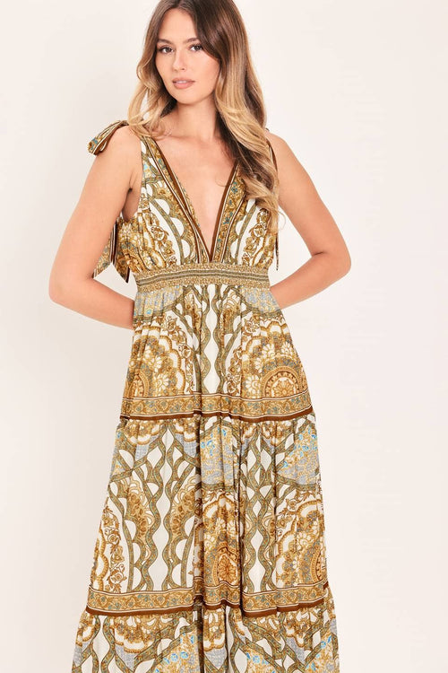 A printed woven maxi dress - ID23975