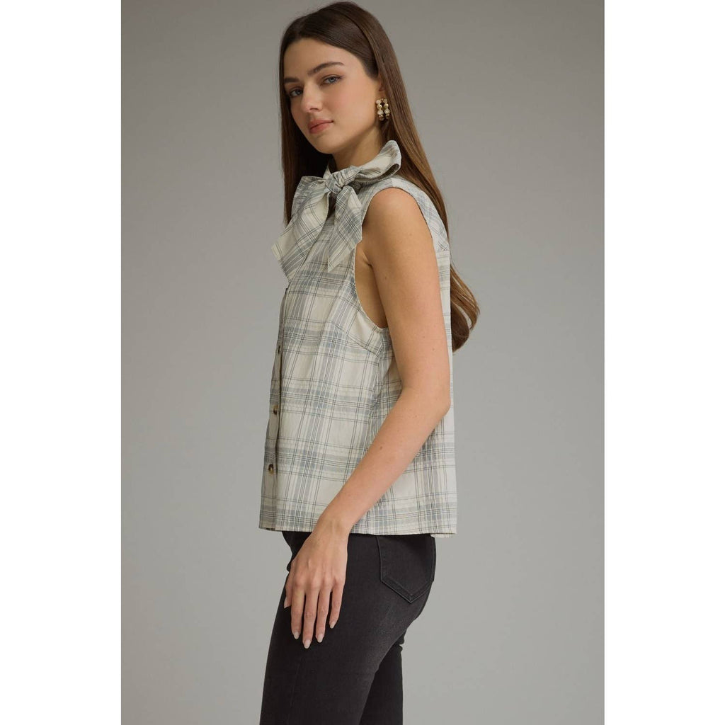NEW Plaid sleeveless top