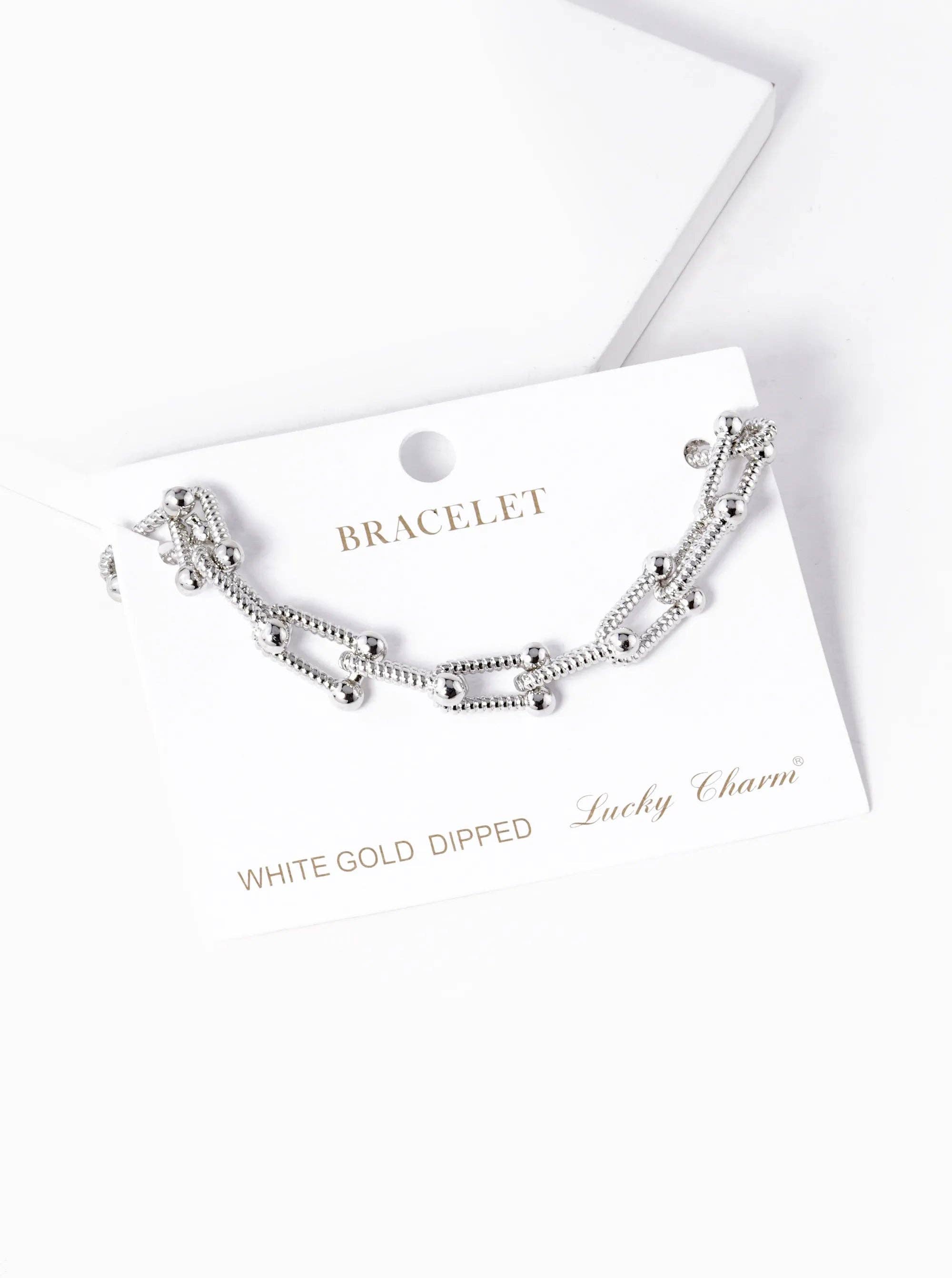18K Gold Dipped Designer Inspired Brass Chain Bracelet