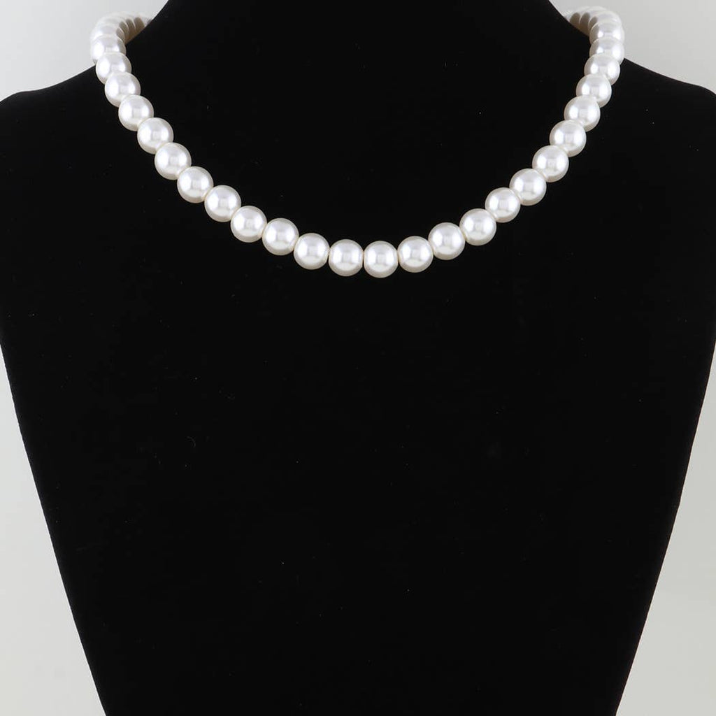 Double Fabric Stone Beaded Choker Necklace