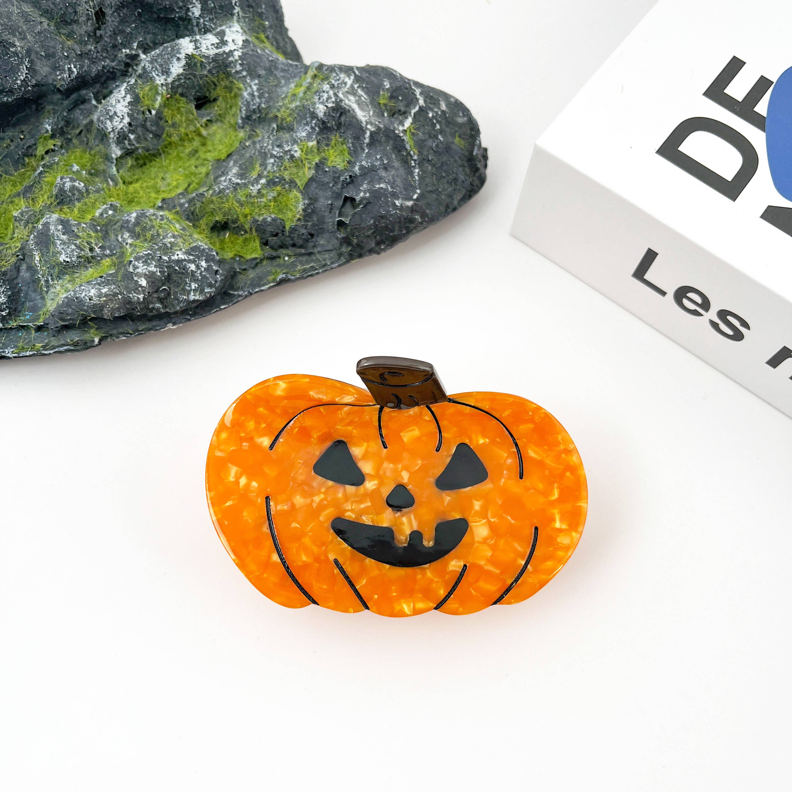 Pumpkin Acetate Claw Clip, Halloween Hair Clip