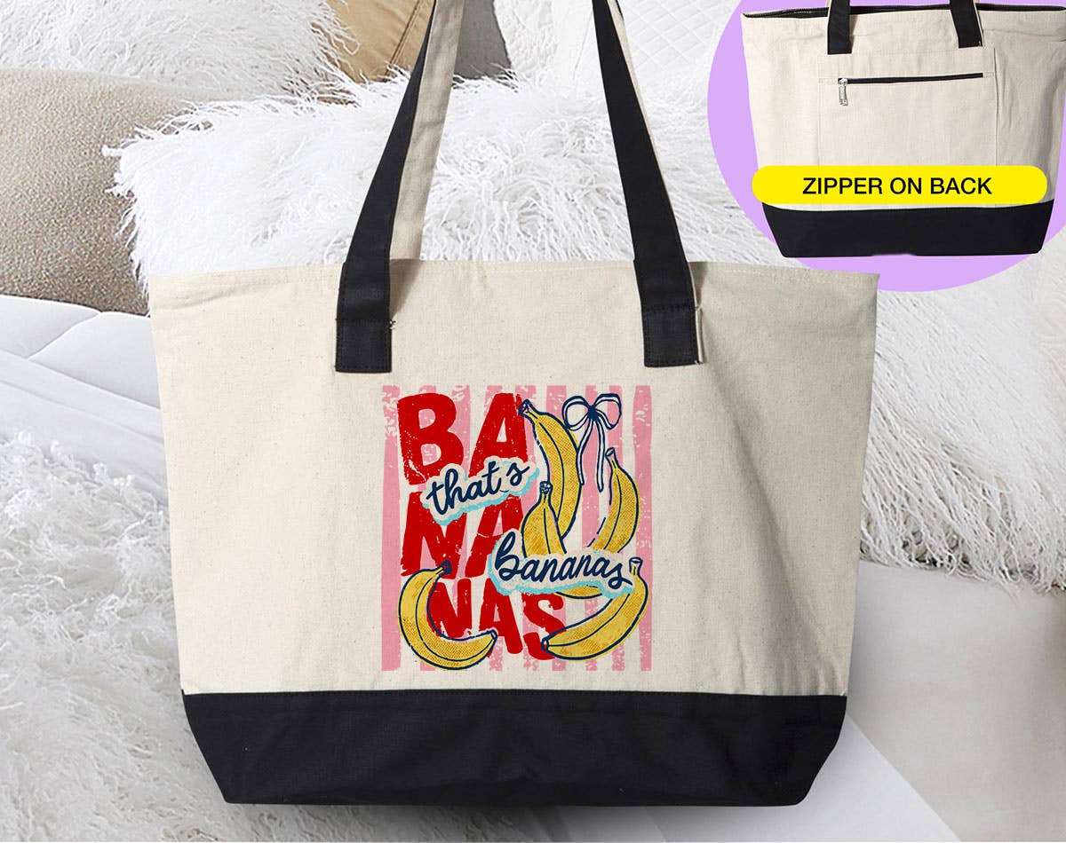 That's Bananas - Retro Funny Saying Canvas Tote Bag