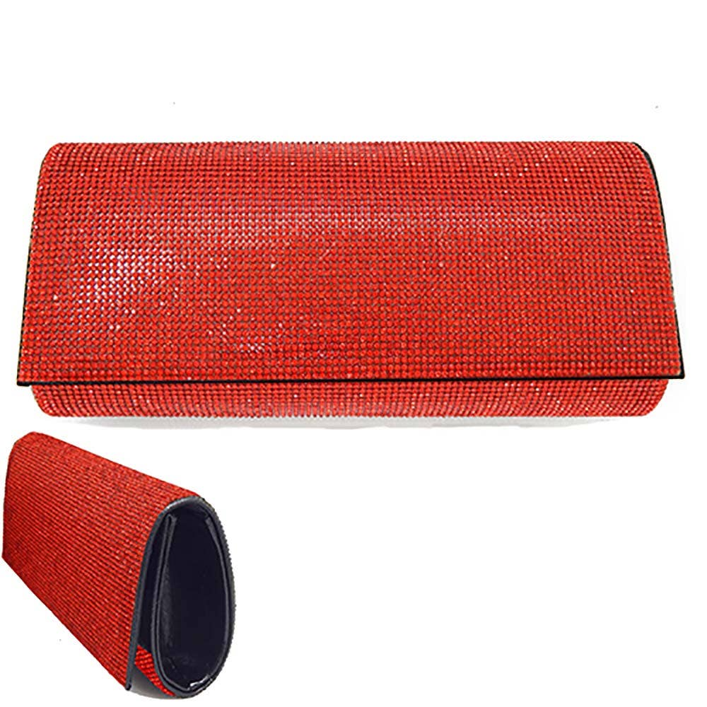 Bling Solid Evening Clutch Crossbody Bag
