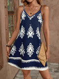 Boho Ethnic Prints Slip Mini Dress