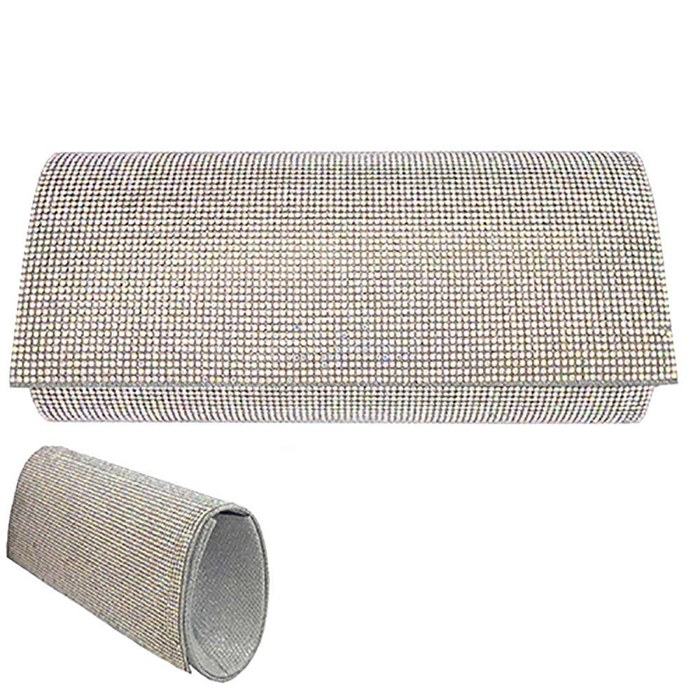 Bling Solid Evening Clutch Crossbody Bag