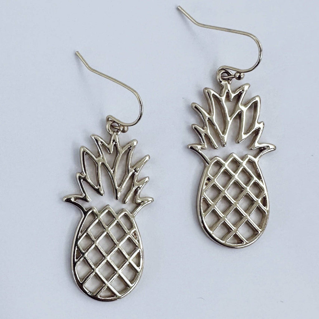E0935| Fruit Pineapple Design Metal Drop Dangle Hook Earrings |AE5039