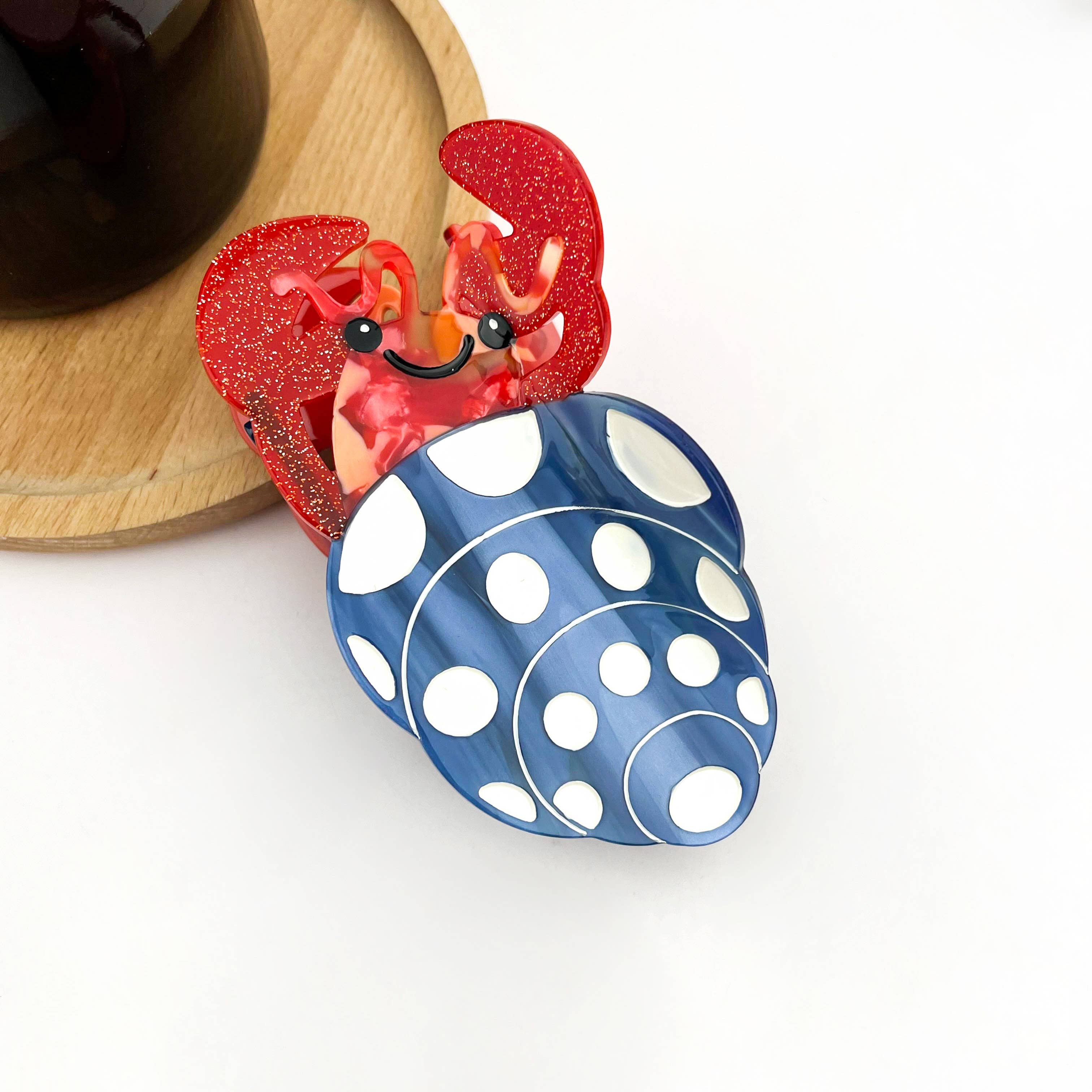 Hermit Crab Claw Clip, Acetate Hair Clip