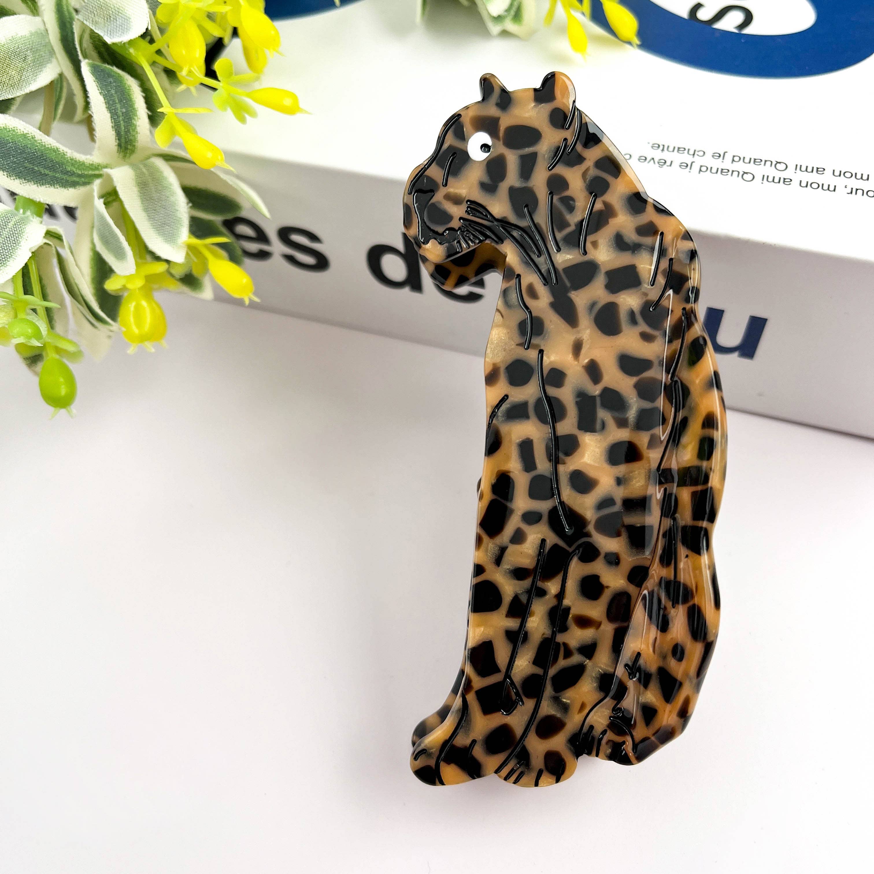 Jaguar Hair Clip,Animal Acetate Claw Clip