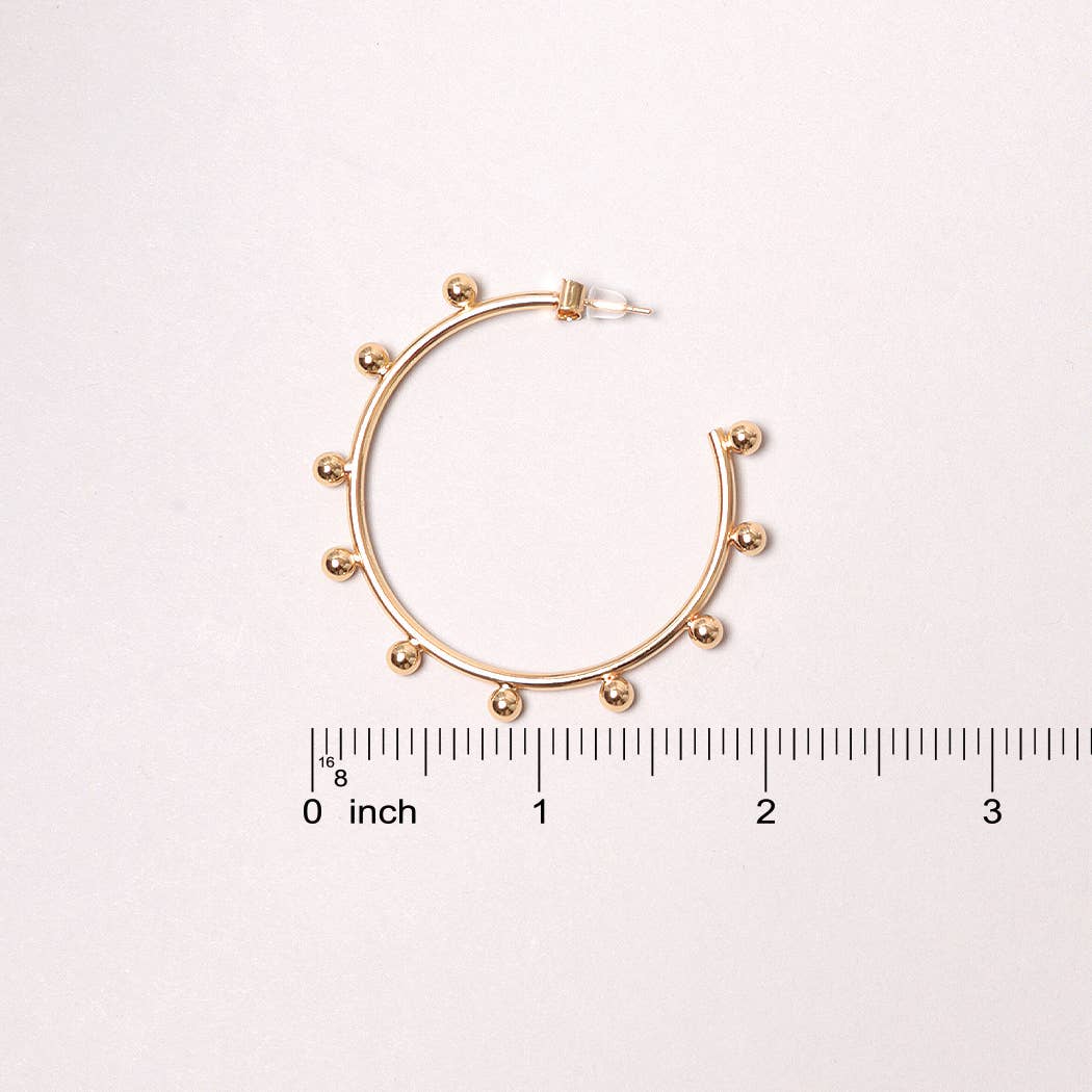 14K Gold-Dipped Studded Post Earring