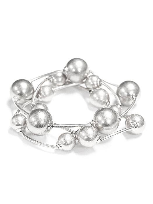 B0393 | Modern Bead Coil Bracelet | TB9233
