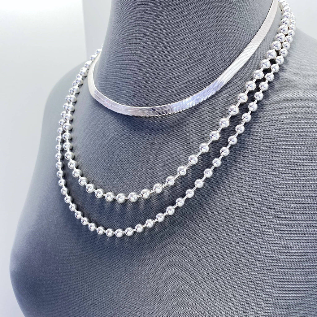 N0012 | Sleek Duo Chain Necklace | 25N1044
