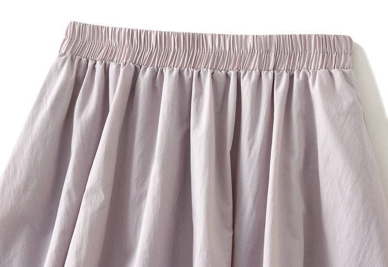 High Waist Paperbag Lantern Skirt – Women's Midi Skirt