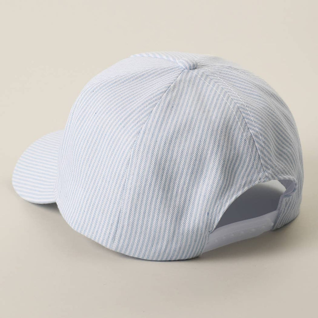 Coastal Cowgirl Crab Patch Seersucker Stripe Trucker Hat