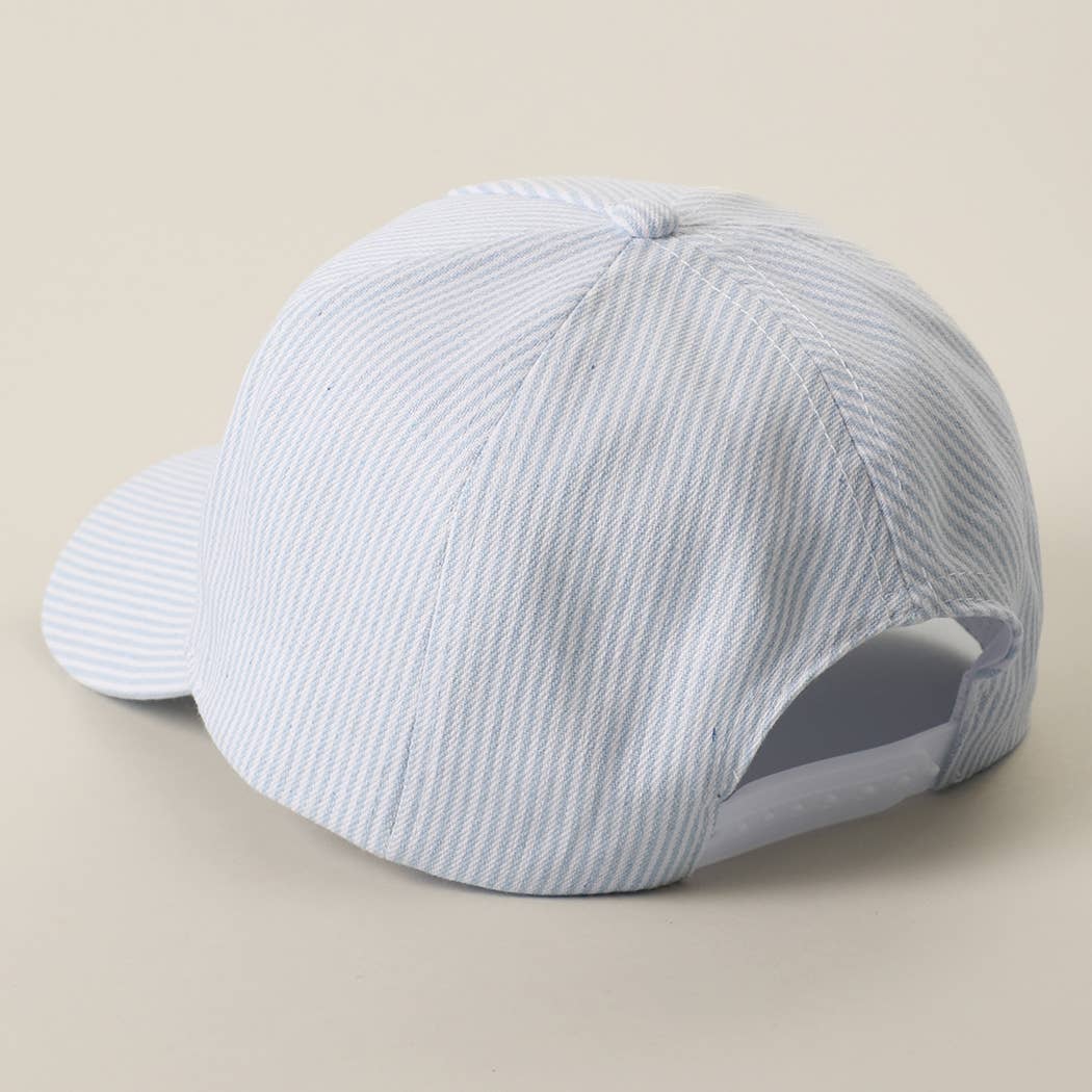 Coastal Cowgirl Crab Patch Seersucker Stripe Trucker Hat
