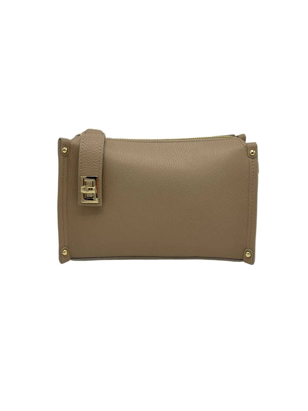 Genuine Leather Boxy Crossbody Bag, Made in Italy, art. 112759