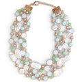 Pastel Beaded Pearl Collar | Handmade Statement Necklace